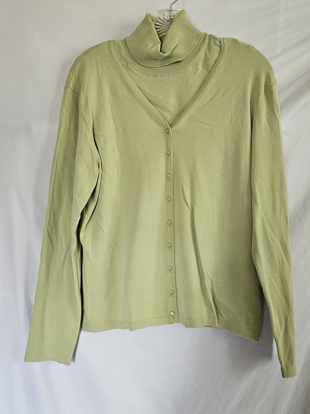 Vintage Talbots Twinset NWT Women's L Sage Green Office Business Casual